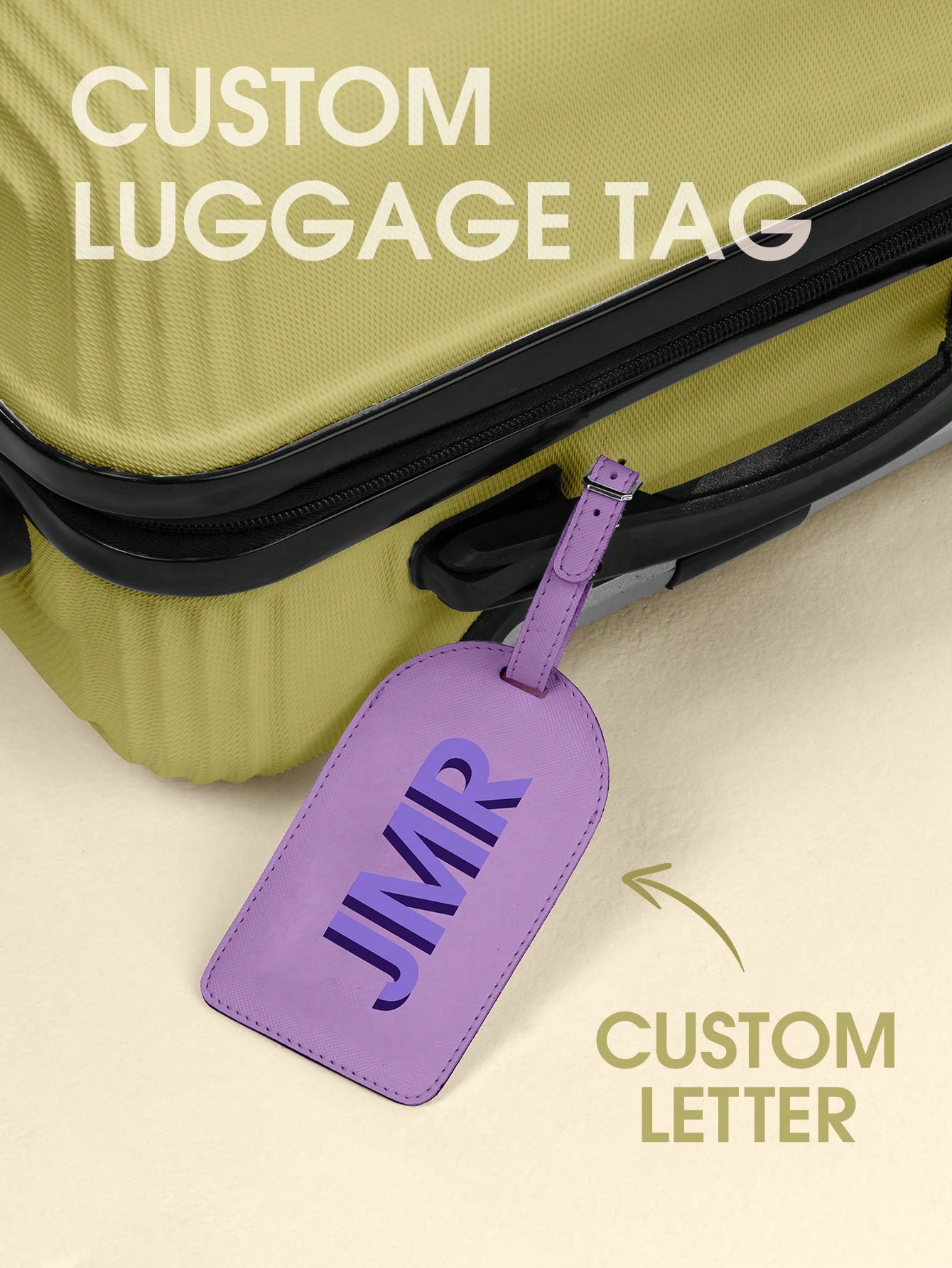 Travel Accessories Leather - Etiqueta de Equipaje Personalizada con Iniciales,