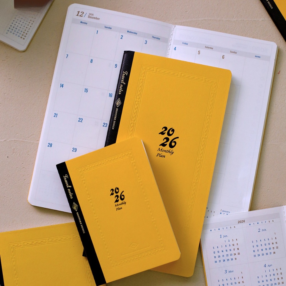 Travel Notebook Journal - Calendario anual 2026, agenda, cuaderno de