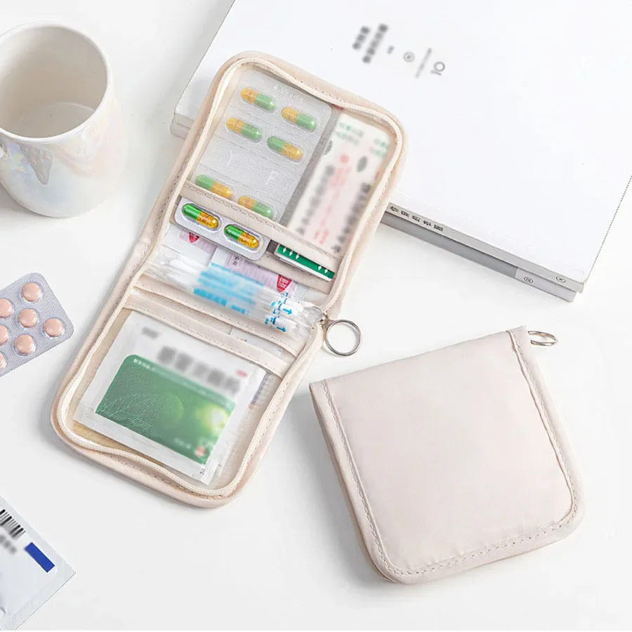 Travel Ziplock Bags - Mini bolsa médica portátil plegable de