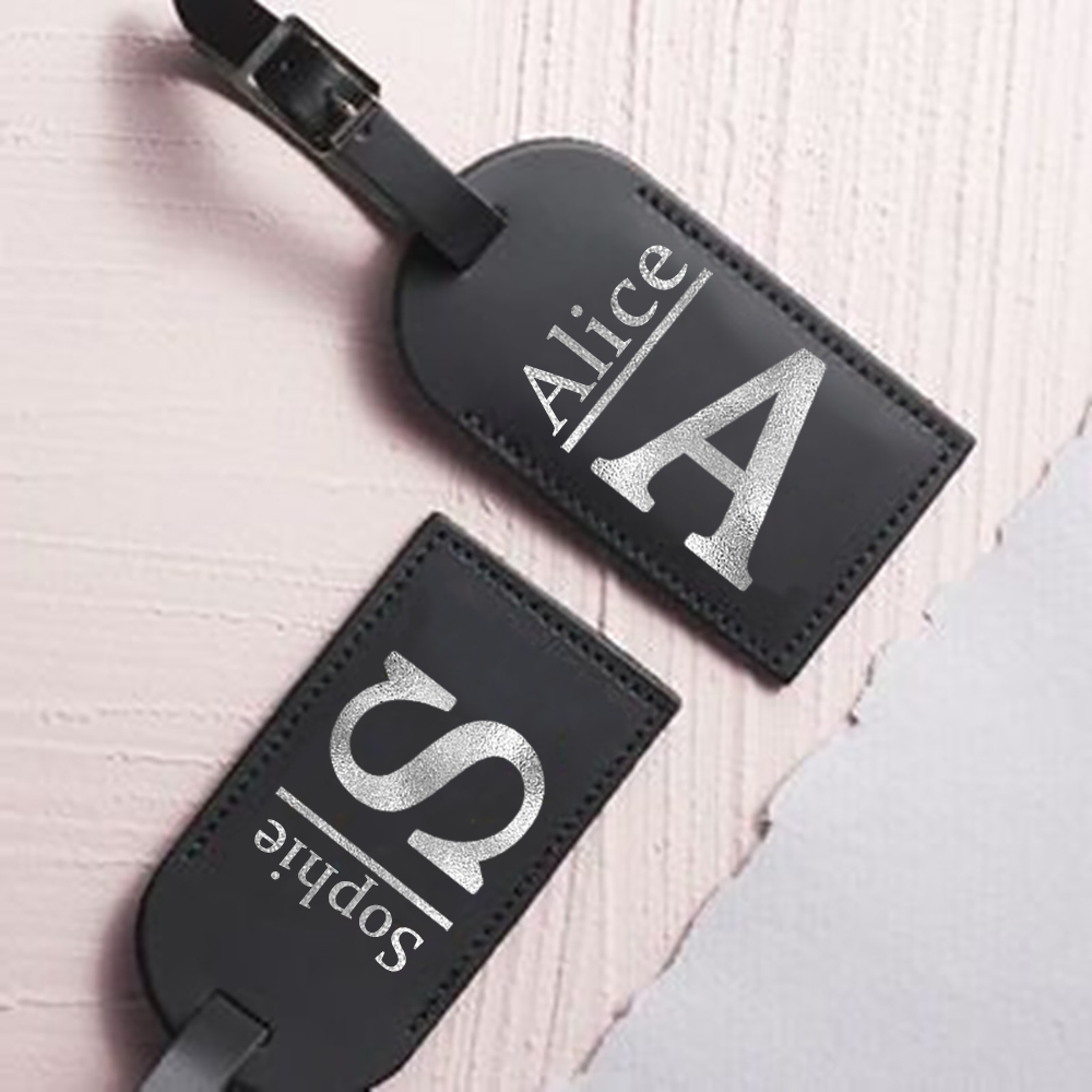 Travel Accessories Personalised - Carta personalizada con nombre monograma etiqueta