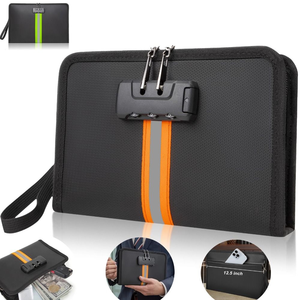 Travel Ziplock Bags - Bolsa de dinero ignífuga con cerradura