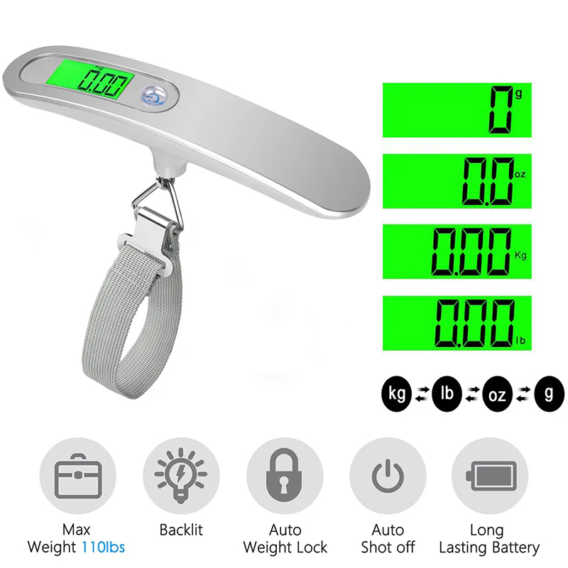 Luggage Scale Hanging - Báscula electrónica para equipaje colgante portátil