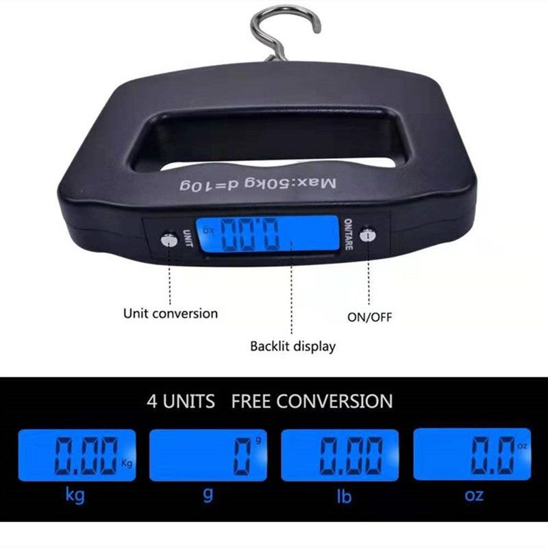 Báscula Digital de Pesca de 50 - Luggage Scale Hanging reseña y precio