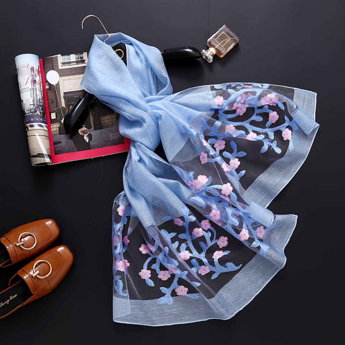 Elegante chal largo - Ligero y - Travel Accessories Luxury Brands reseña y precio
