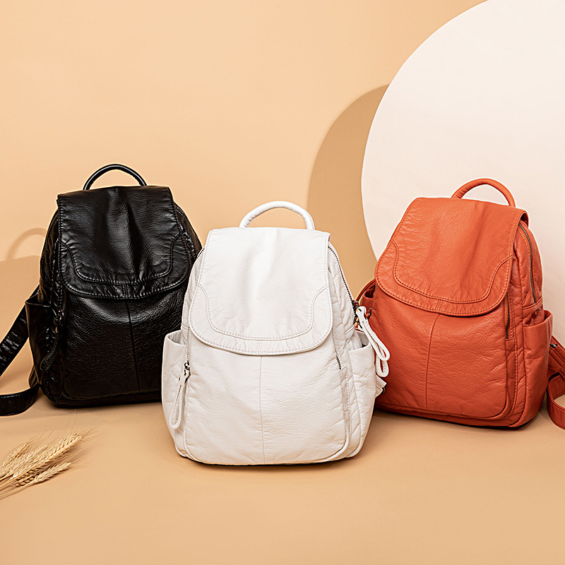Mochila De Cuero lavado blanco - Travel Accessories Leather reseña y precio