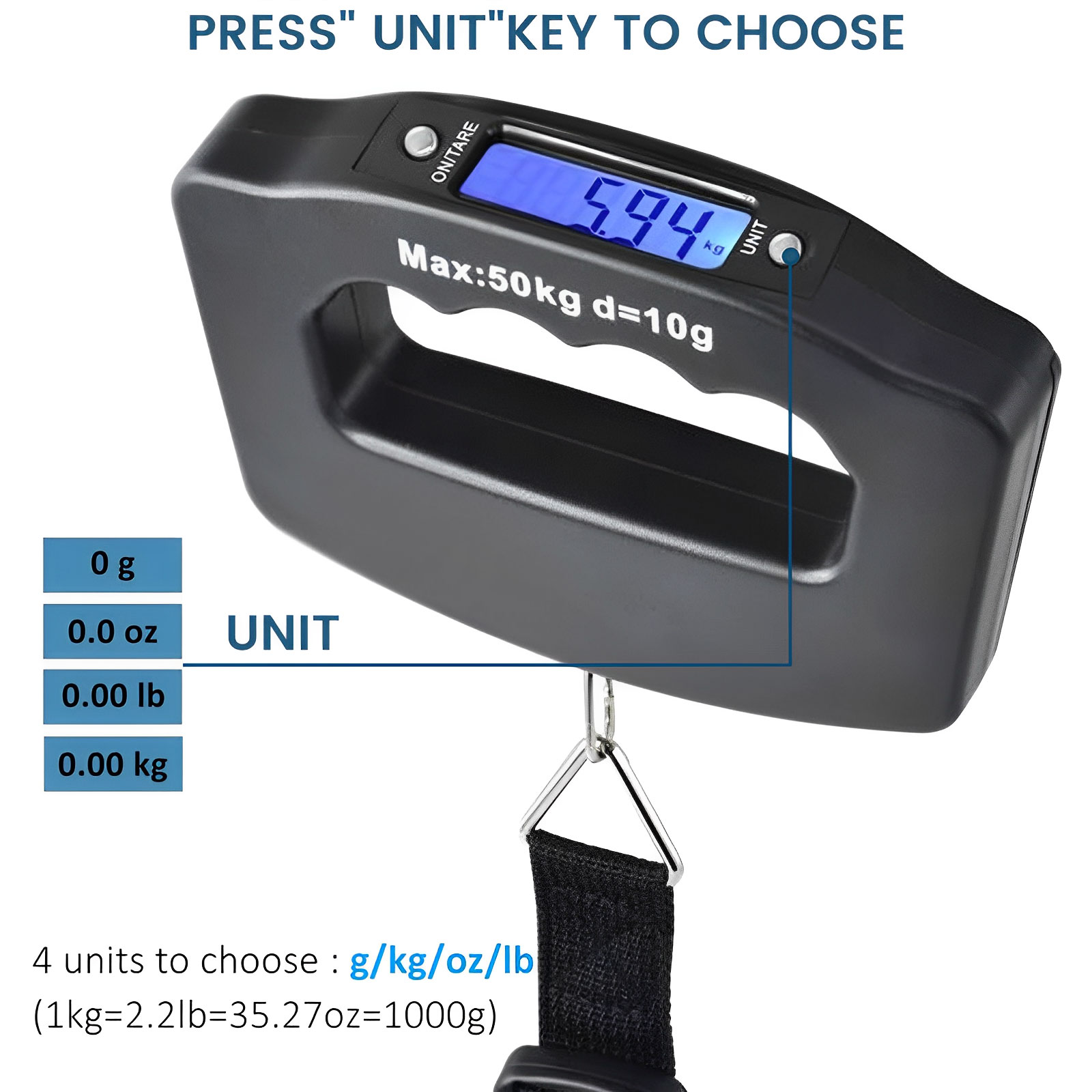 Báscula de equipaje Digital LC - Luggage Scale Hanging reseña y precio