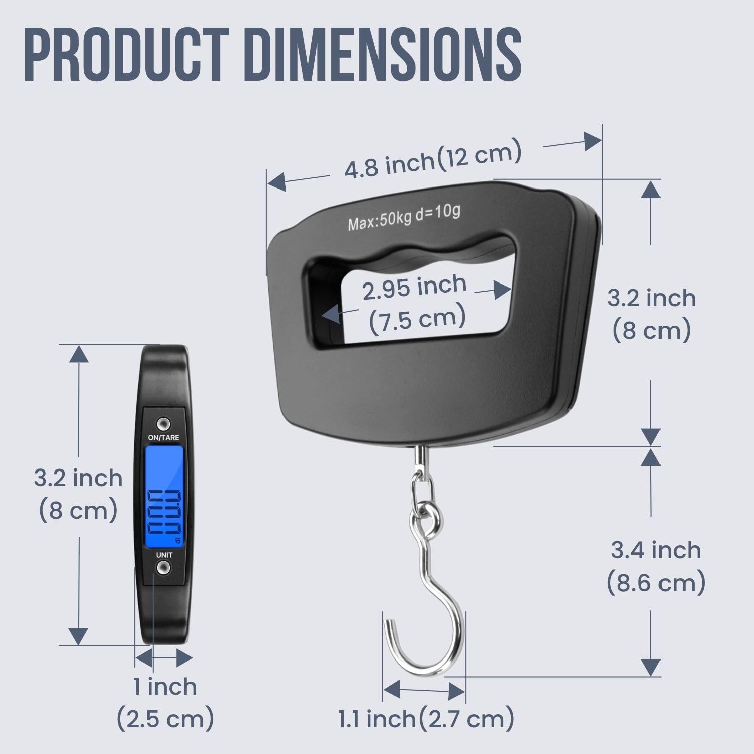 Báscula Digital Portátil de 50 - Luggage Scale Hanging reseña y precio