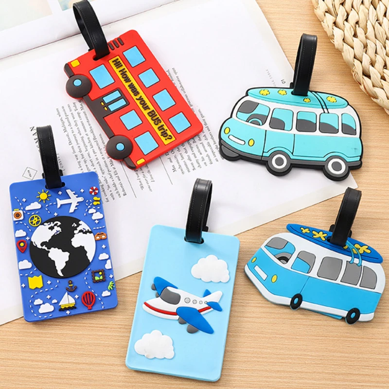 Etiquetas de equipaje de silic - Travel Accessories Logo reseña y precio